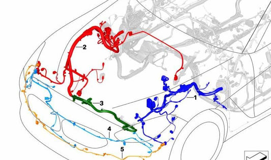 Front Right Wiring Harness Assembly OEM 61115A53E75 for BMW G29. Original BMW.