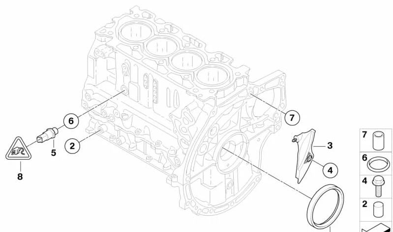 Retén para eje OEM 11117805946 para MINI R56, Clubman R55 y más. Original MINI.