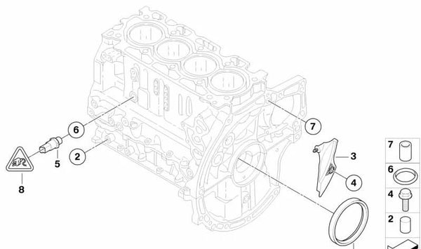 Retén para eje OEM 11117805946 para MINI R56, Clubman R55 y más. Original MINI.