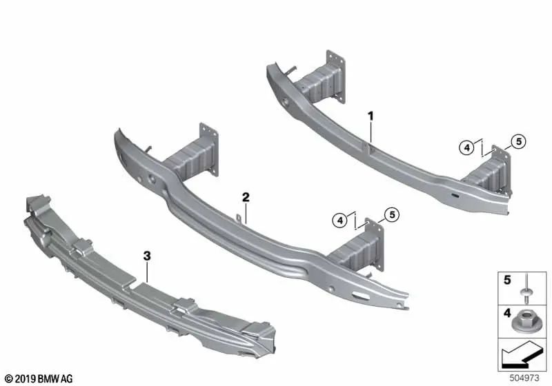 Supporto per paraurti anteriore per BMW X1 E84 (OEM 51112990188). BMW originale