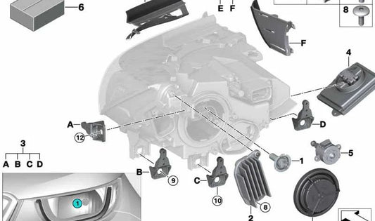 LED LED Luz Legena verließ OEM 63117367752 für BMW i3 (I01). Original BMW.