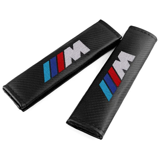 Almohadillas De Cinturón Seguridad Con Emblema ///M Fibra Carbono Para Bmw