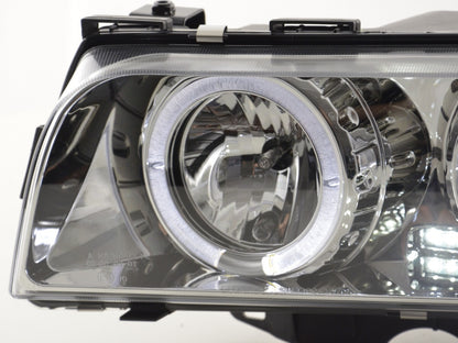 BMW front headlights 7 E38 95-98 chrome for right steering wheel
