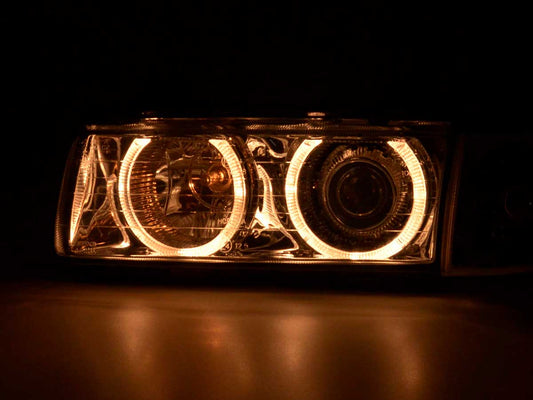 Faros Angel Eyes Bmw Serie 3 Berlina E36 92-98 Cromados Lights > Headlights