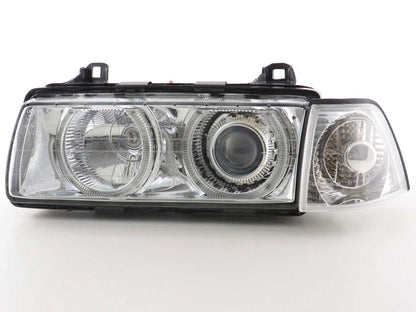 Faros Angel Eyes Bmw Serie 3 Berlina E36 92-98 Cromados Lights > Headlights