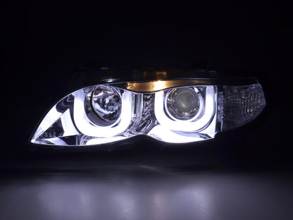 Faros Angel Eyes BMW Serie 3 E46 Berlina/Touring 02-05 cromados