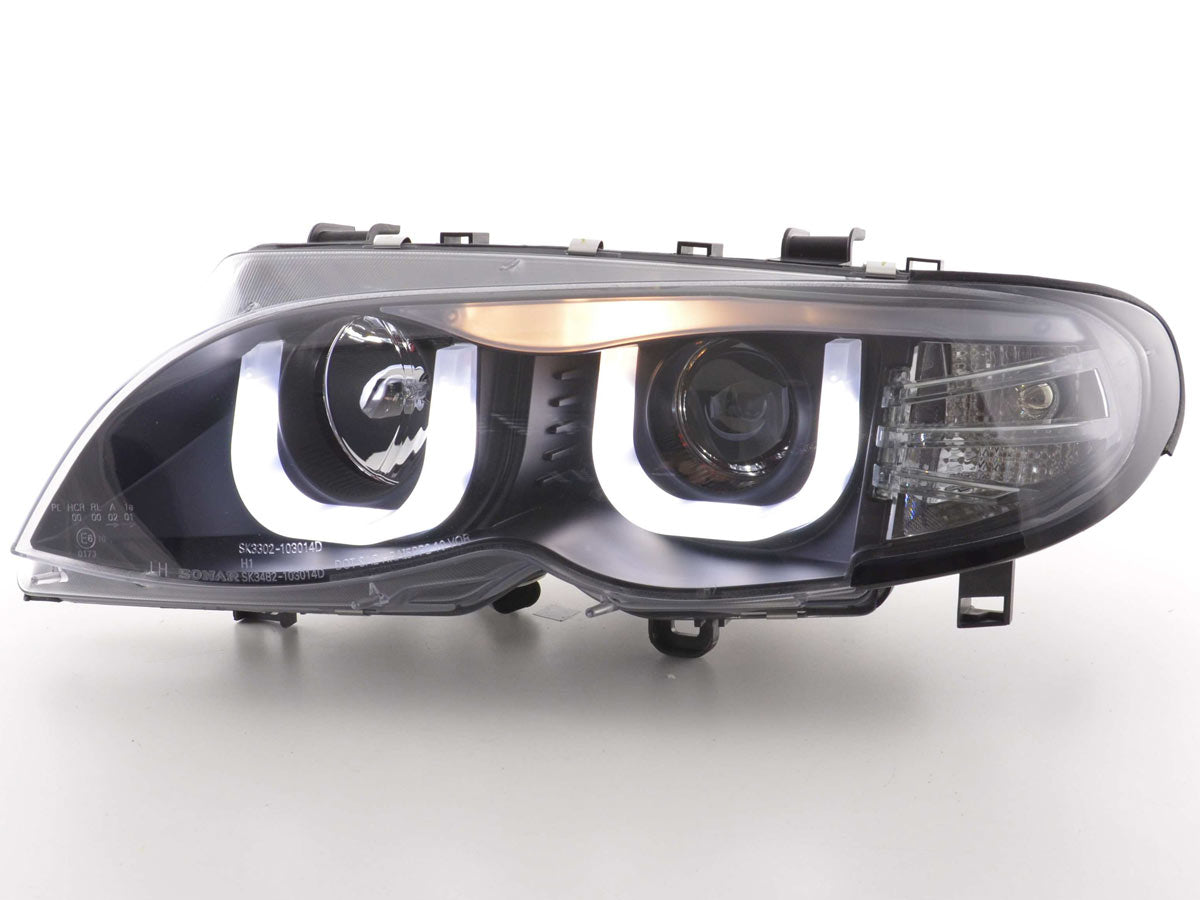 Angel Eye Faros per BMW 3 E46 Berlina/Touring 02-05 in nero