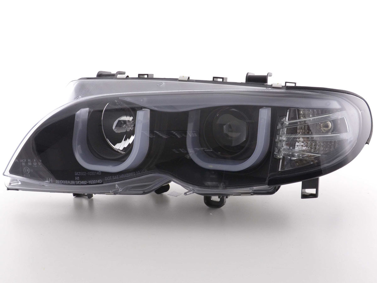 Angel Eye Faros per BMW 3 E46 Berlina/Touring 02-05 in nero