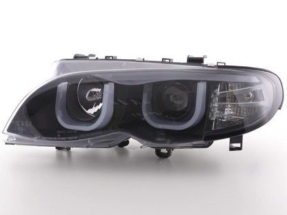 Angel Eye Faros per BMW 3 E46 Berlina/Touring 02-05 in nero