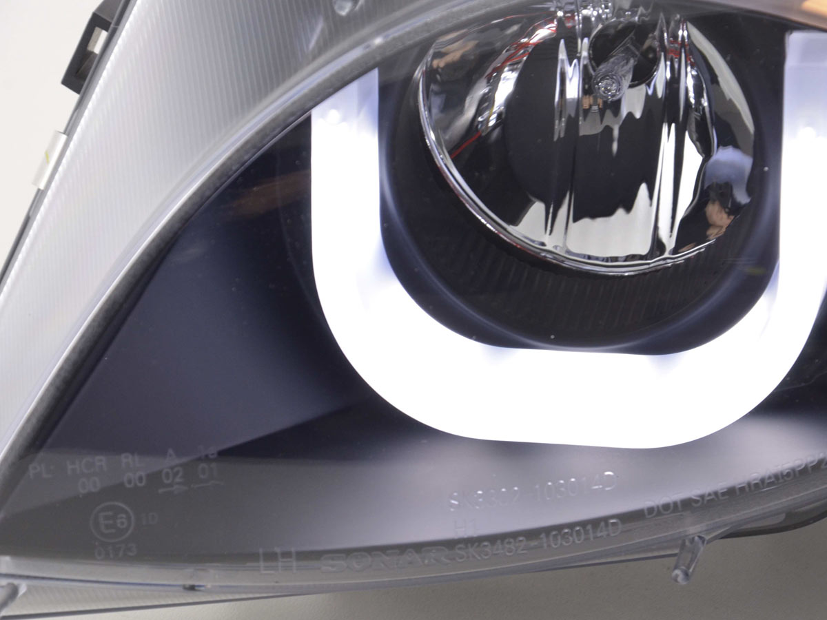 Angel Eye Faros per BMW 3 E46 Berlina/Touring 02-05 in nero