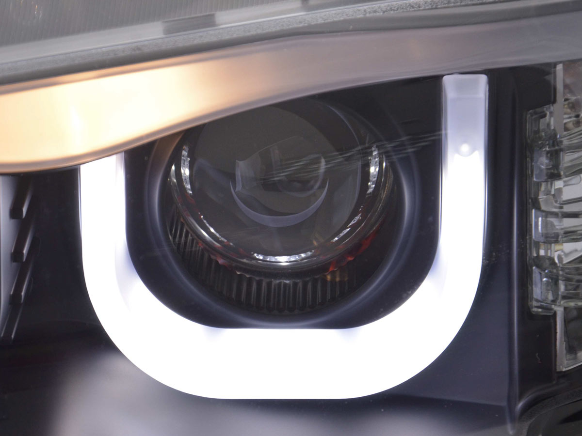 Angel Eye Faros per BMW 3 E46 Berlina/Touring 02-05 in nero