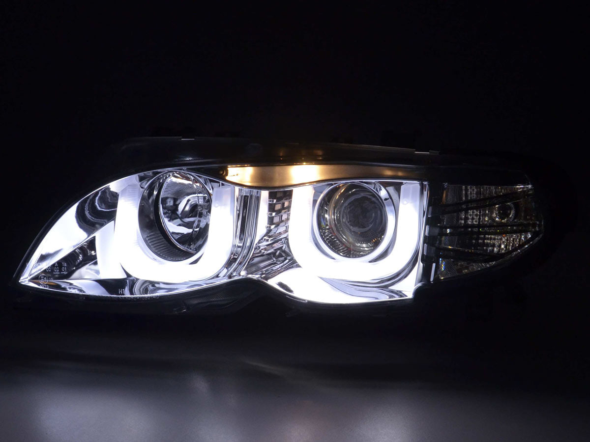 Faros Angel Eyes BMW Serie 3 E46 Berlina/Touring 02-05 cromados