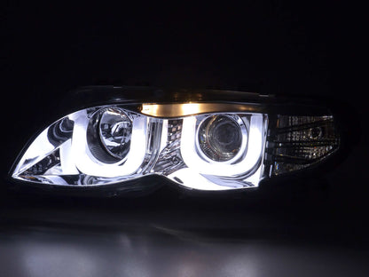 Faros Angel Eyes BMW Serie 3 E46 Berlina/Touring 02-05 cromados