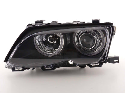 Faros delanteros ojo de ángel para BMW Serie 3 Berlina E46 01-03 negro