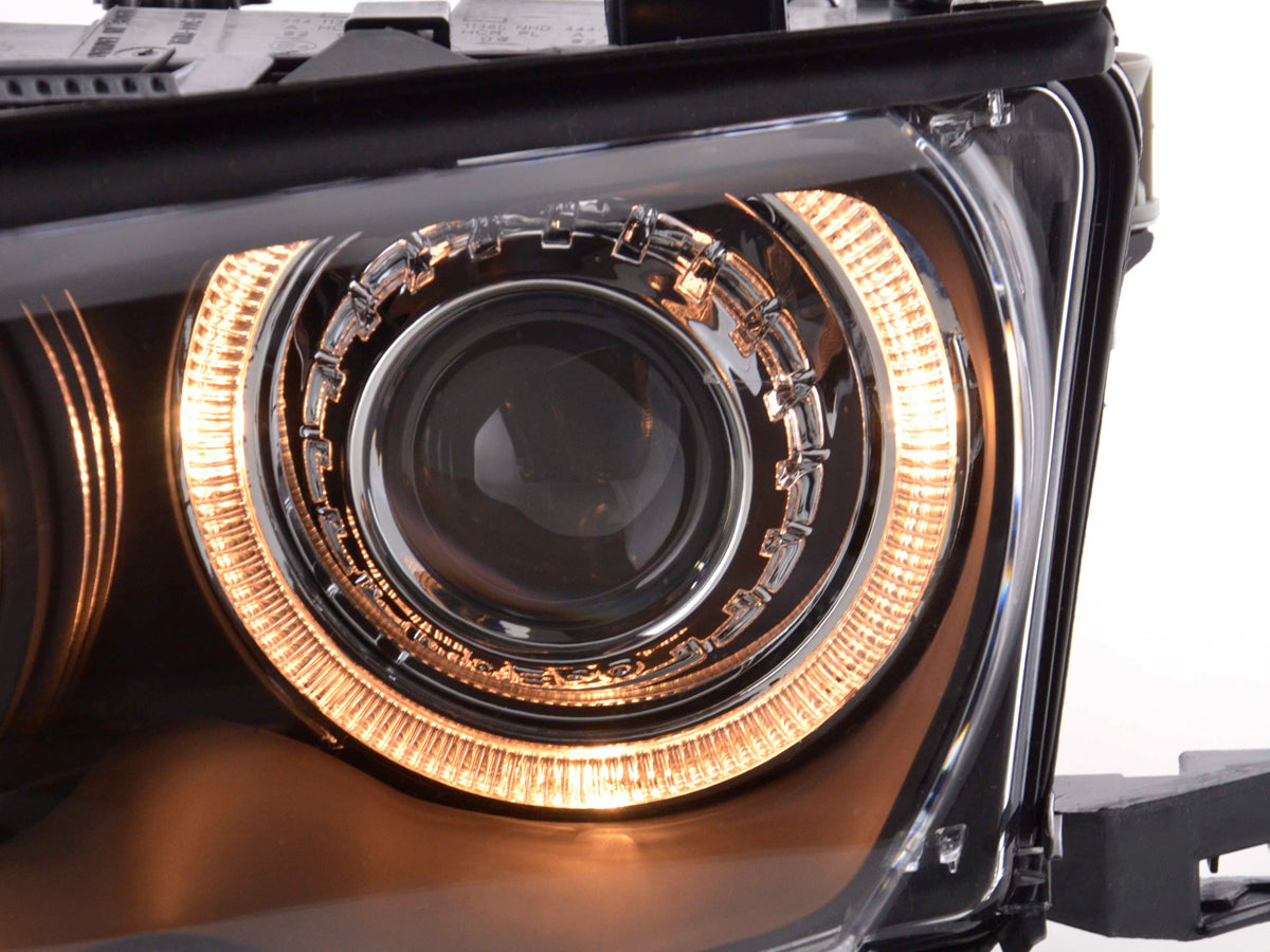 Faros delanteros ojo de ángel para BMW Serie 3 Berlina E46 01-03 negro