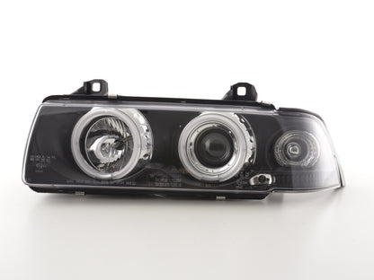 Faros delanteros ojos de angel CCFL BMW Serie 3 E36 Coupé/Cabrio 92-98 negro