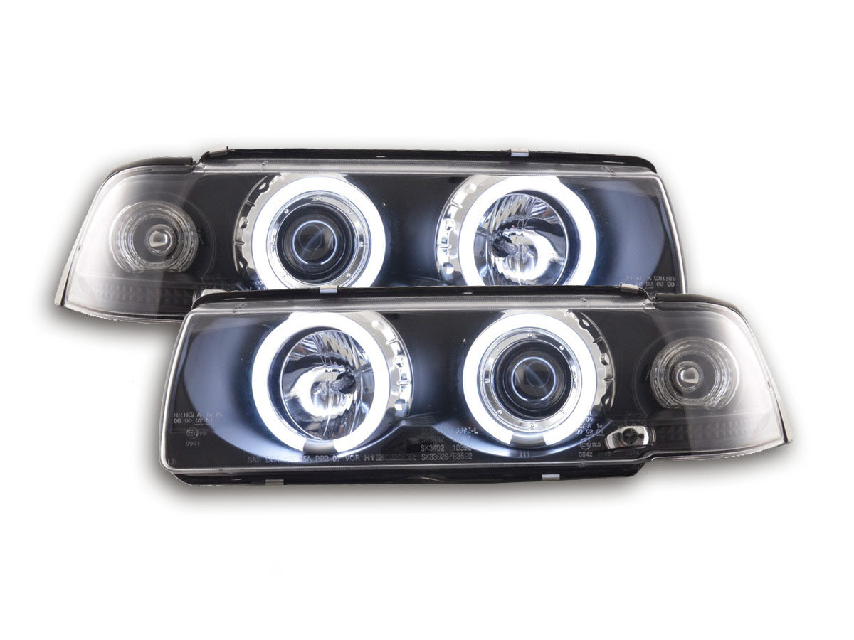 Faros delanteros ojos de angel CCFL BMW Serie 3 E36 Coupé/Cabrio 92-98 negro