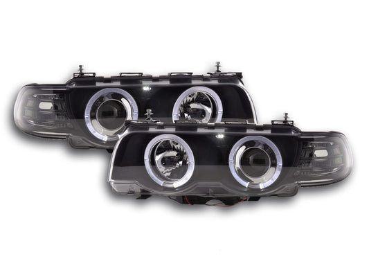Faro delantero BMW Serie 7 E38 99-02 negro