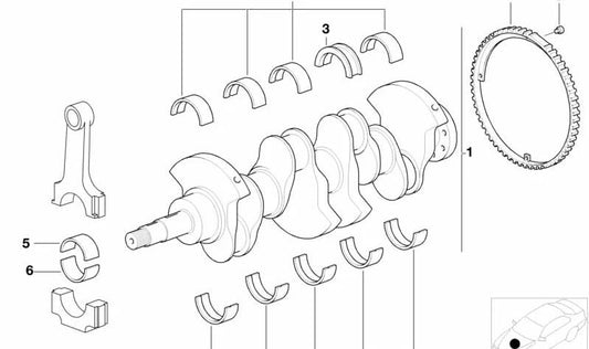 Roulements de guides blancs pour la série BMW 3 E36, E46, série 5 E34, E39, E60, E61, 7 E38 Series, E65, E66, X3 E83, X5 E53, Z4 E85 (OEM 11211743462). BMW d'origine