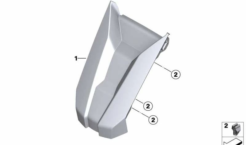 Panel protector cuadro de instrumentos OEM 46638558235 para motos BMW C 400 GT K08 (2018-2024). Original BMW Motorrad.