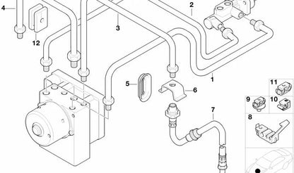 OEM brake pipe 34326754598 for BMW E36, Z3. Original BMW.