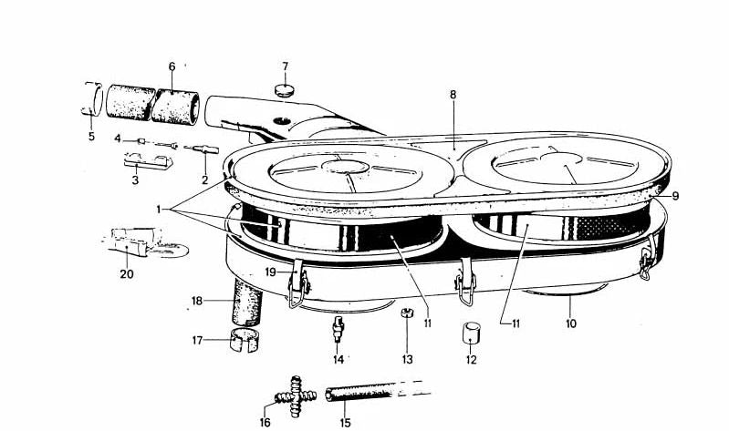 OEM air admission tube 13731254874 for BMW E30, E28, E24, E23. 70mm connection to the admission system. Original BMW.