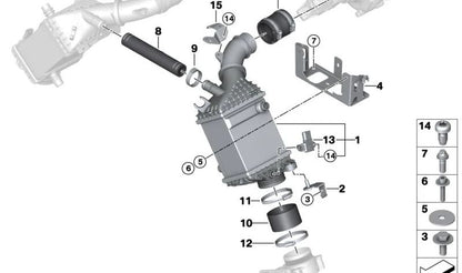 Claim de tuyau pour BMW 5 F10 Series, F90, série 6 F06, F12, 7 G70, série 8 F91, X5 F85, F95, X6 F86, F96, X7 G07N, XM G09 (OEM 11617846390). BMW d'origine