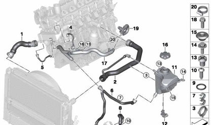 Hose for expansion tank BMW E90, E91, E92, E93. Original BMW.