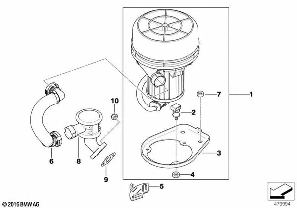 Soporte de Montaje para BMW X3 E83, Z4 E85, E86 (OEM 11723401027). Original BMW