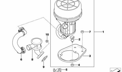 Sleeve de pression OEM 11727836606 pour BMW Z4 M E85, E86 (BT91, BT92, DU91, DU92) avec moteur S54. BMW d'origine.