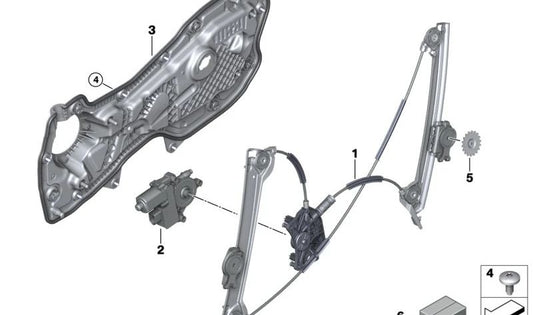 Izquierdo Oem 6135A44095 Earlunal Motor for BMW 8 F91 series, F92, F93, G14, G15, G16 and Z4 G29. Original BMW piece.