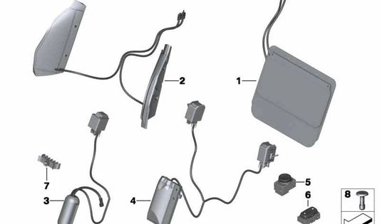Bomba lumbar OEM 52107213759 para BMW Z4 E89 {sDrive18i, sDrive20i, sDrive23i}. Mejora la comodidad del asiento. Original BMW.