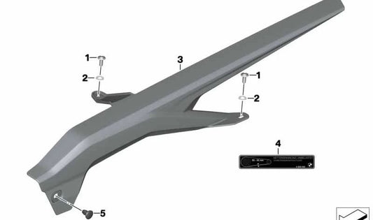 Guardacadena OEM 46628564626 para motos BMW F 750 GS, F 800 GS, F 850 GS, F 900 GS... y más. Original BMW Motorrad.