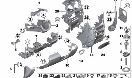 La vis de cap en tête du titlome 07143428091 pour BMW F25, F26, E70, E86 et Mini R60, R61. BMW et mini d'origine.