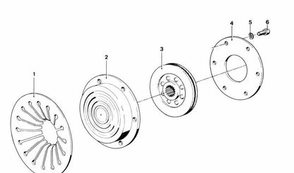 Disco de embrague OEM 21211237571 para BMW Motorrad R45 y R65 {modelos R4503512, R4503522, R4503542, R4503552, R6503532, R6503582, R6503632, R6503642}. Original BMW.