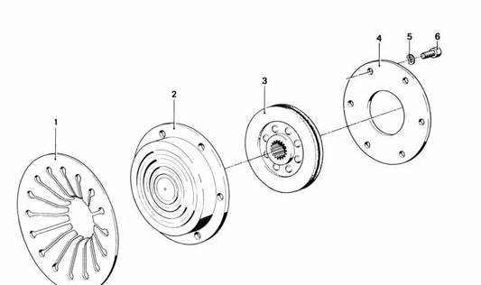 Disco de muelle OEM 21211237573 para BMW (Modelos compatibles: E21, E30, E12, E28, E23, E24, E32). Original BMW.