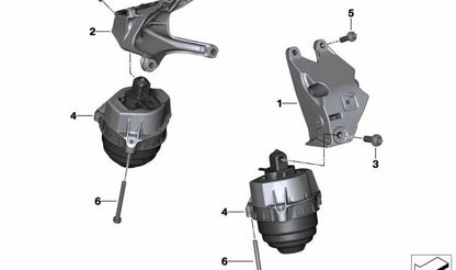 Soporte del motor izquierdo para BMW G42, G20, G22, G23, G26, G29 (OEM 22116860465). Original BMW