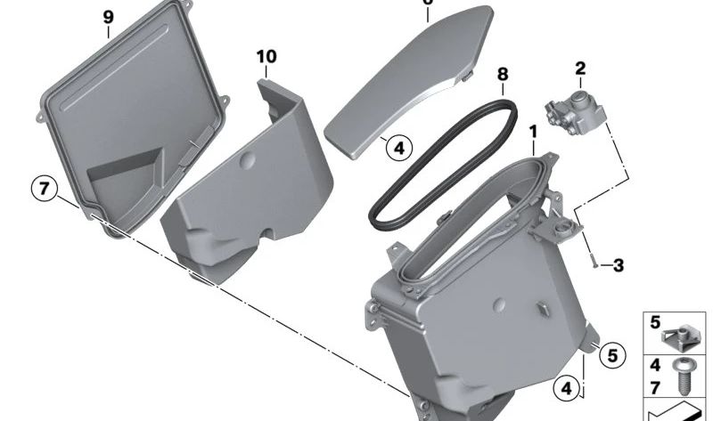 Junta parte superior OEM 46637681542 para motos BMW R1200RT, R900RT. Original BMW Motorrad.