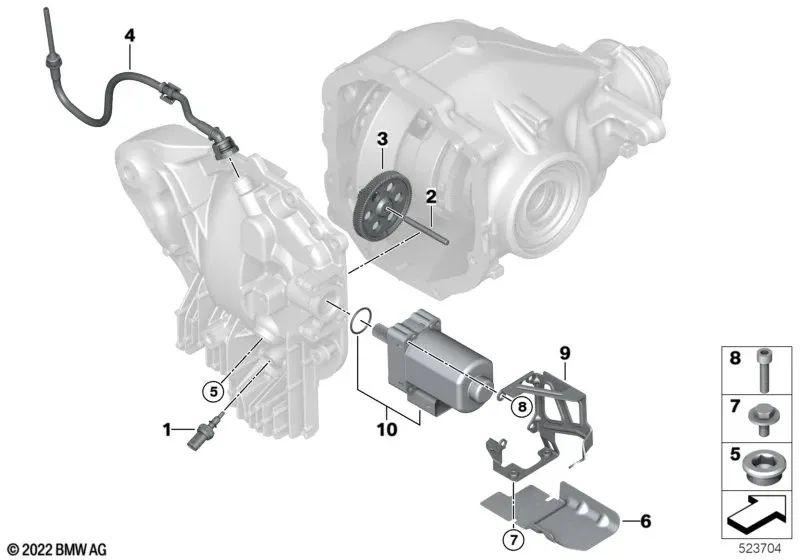 Parafuso Hexagonal Head para BMW G42, G20, G21, G22, G23, G26, G30N, G14, G15, G16, G01, G01N, G02, G02N, G05, G05N, G18, G06, G06, G02N, G05, G05N, G18, G06, G06, (G29 (OEM 33109909544). BMW original.