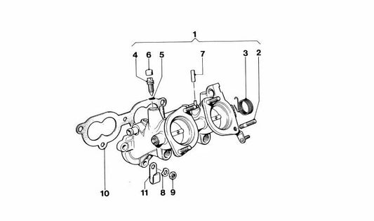 OM 13541304069 accelerator return spring for BMW E30, E28, E34, E24. Original BMW.