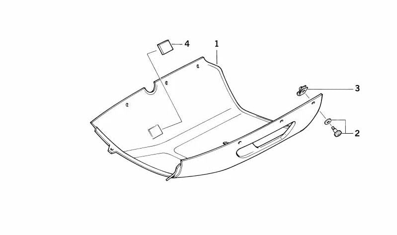 Placa OEM 46632309044 para BMW Motorrad K1, K100RS. Original BMW Motorrad.