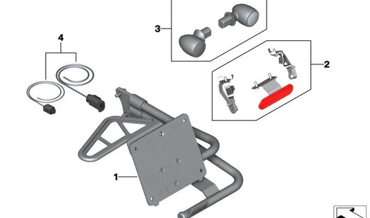 OEM 77515A5BC73 Multifunktions-LED-Mini-Blinker-Set für BMW Motorrad R 18, R 18 Classic. Original BMW Motorrad.