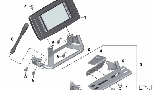 Micrófono de cuello de cisne OEM 65617701371 para motos BMW R1200RT, F750GS, F850GS, F900XR... y más. Original BMW Motorrad.
