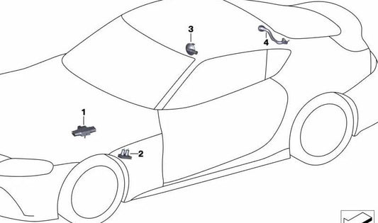 Tapa protectora soporte suspensión delantera izquierda OEM 61136991235 para BMW E60, E61, E63, E64, E65, E66. Original BMW.