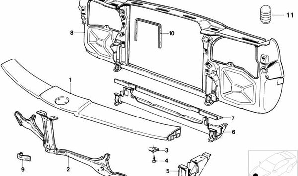 Soporte OEM 41331902309 para BMW E23. Original BMW.