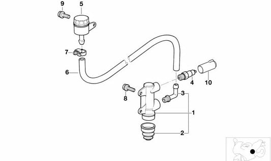 Latiguillo de freno delantero OEM 34322345316 para motos BMW F 650, F 650 ST. Original BMW Motorrad.
