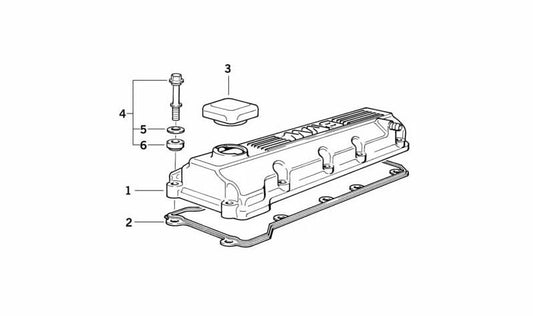 OEM COLATA COVER 11121739645 for BMW E34, E36, E46, Z3. Compatible with M43 engines. Original BMW spare.