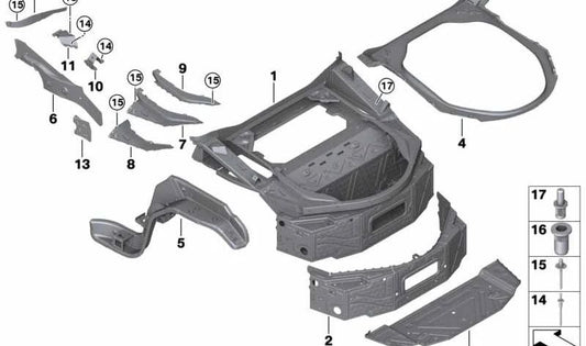 Couvercle arrière OEM 41007434490 pour BMW i8 (I12, I15). BMW d'origine.