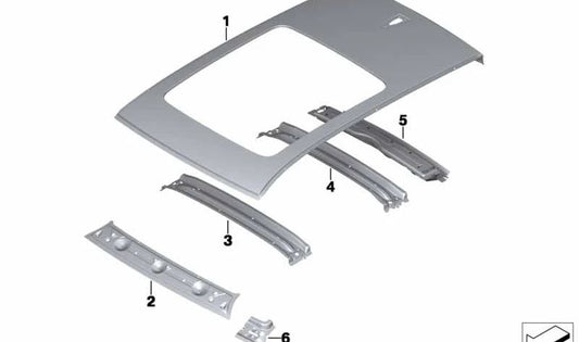 Cubierta superior del parabrisas (Windlauf) OEM 41007385448 para BMW F26 (X4 xDrive20d, xDrive20i, M40i). Original BMW.