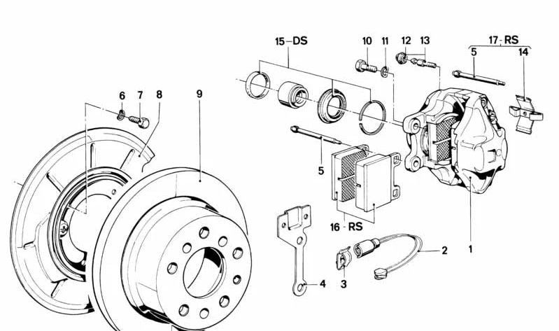 Válvula de purga de frenos OEM 34211103211 para BMW E12, E24, E23. Original BMW.